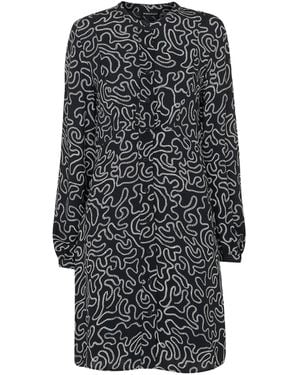 Whistles Chain Print Flippy Dress, Viscose - Grey
