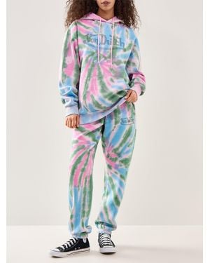 Von Dutch Tie-Dye Long-Sleeve Logo Hoodie Multi - Blue