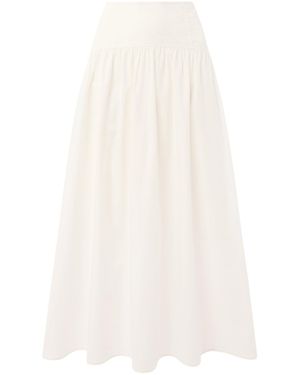 Whistles Waisted Midi Skirt - White