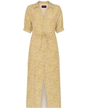 Whistles Multi Tiger Flame Midi Dress - Metallic