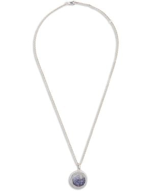Rachel Jackson Medium Deco Sun Birthstone Amulet Necklace - White