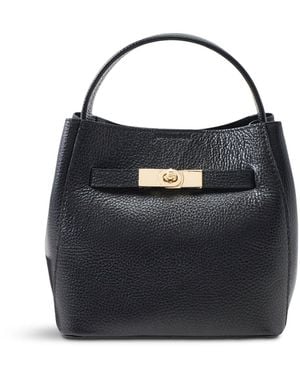 Marlon Wonder Golden Lock Bucket Bag - Blue