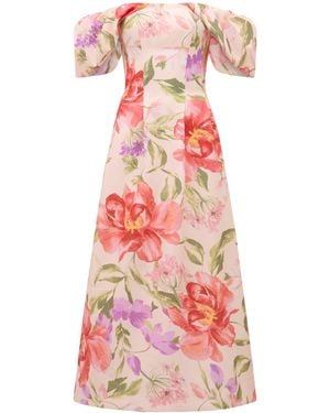 Forever New Janie Off Shoulder Midi Dress - Pink