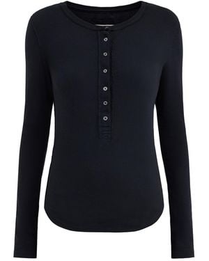 Free People Jamie Henley Long Sleeve Top - Blue