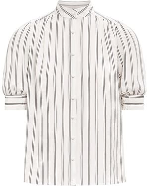 Forever New Dorothea Striped Blouse - White