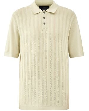 Jack & Jones William Structure Knit Polo Shirt - Natural