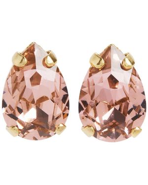 Caroline Svedbom Petite Drop Stud Earrings - Pink