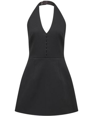 Forever New Ricki Halter Hook And Eye Mini Dress - Black