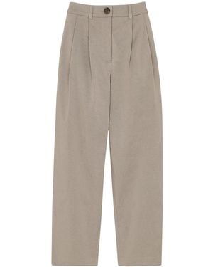 Whistles Women's Bethany Barrel Leg Trouser - Grey