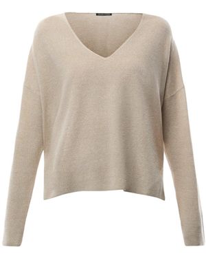 Eileen Fisher V-Neck Jumper Linen Cotton - White