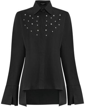James Lakeland Pearl Detail Shirt - Black