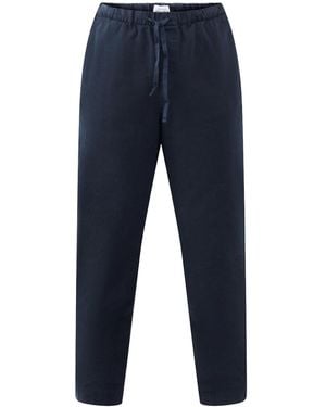 Hartford Joggy Drawstring Chinos - Blue