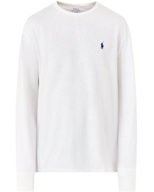 Polo Ralph Lauren Heavy Jersey Long Sleeves Tee - White