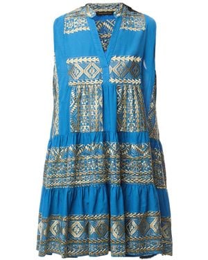 Kori Classic Triangle Sleeveless Mini Dress - Blue