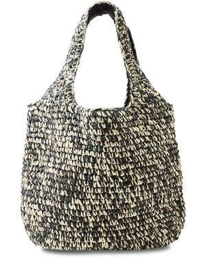 Pieces Golnia Shopper Tote Bag Multi - Black