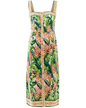 FARM Rio Midi Dress - Green