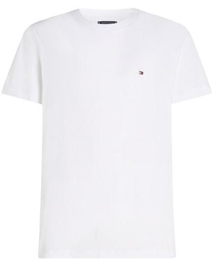 Tommy Hilfiger Logo Embroidery Regular T-Shirt - White
