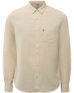 Levi's Sunset 1 Pocket Linen Shirt - White