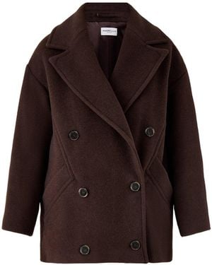 Marella Sport Oggeri Short Double Breasted Coat - Brown