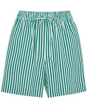 Whistles Stripe Blend Short, Linen - Green