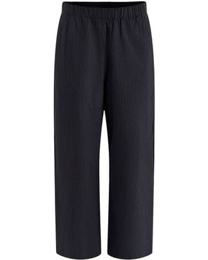 Eileen Fisher Ankle Wide Leg Trousers - Blue