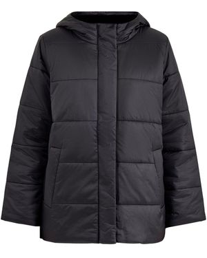 Eileen Fisher Hooded Puffer Coat - Grey