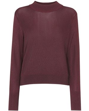 Whistles Women's Sparkle High Neck Knit - Purple