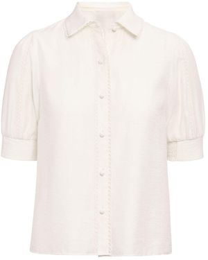 Forever New Finley Trim Detail Blouse - White