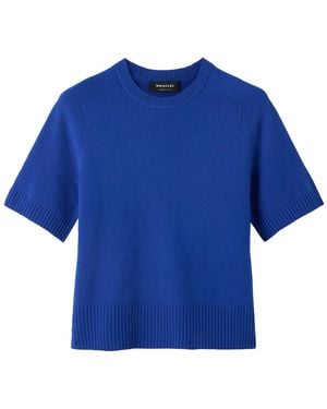 Whistles Knitted Tee - Blue