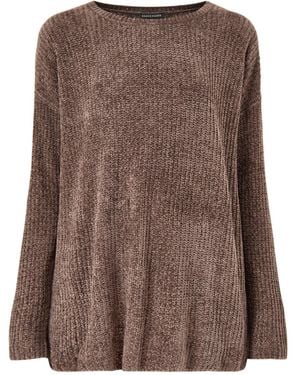 Eileen Fisher Jewel Neck Jumper - Brown