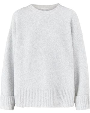 Pretty Lavish Camille Oversized Borg Jumper - White
