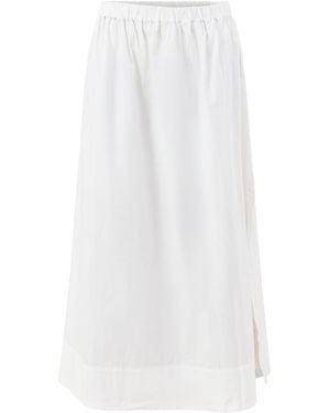 SELECTED Blair High Waisted Ankle Slit Skirt - White