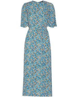 Whistles Ditsy Bouquet Midi Dress - Blue