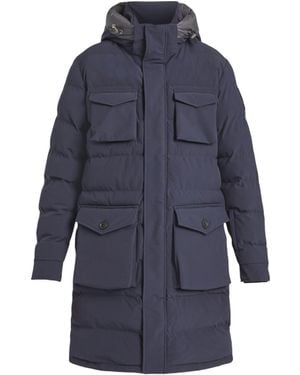 Sandbanks Men's Branksome Long Puffer Jacket - Blue