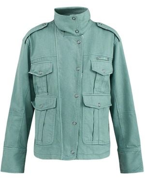 Free People Kali Washed Jacket - Green