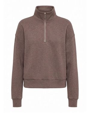 Forever New Hattie Zip Front Lounge Jumper - Brown