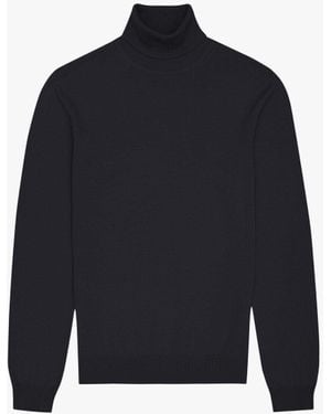 Reiss Caine Merino Wool Rollneck - Blue