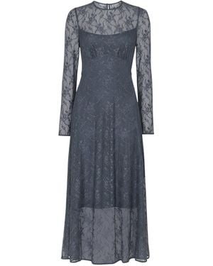 Whistles Women's Fay Lace Long Sleeve Dress - Blue