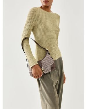 COACH The Originals Signature Jacquard Hamptons Hobo Maple Bag - Natural