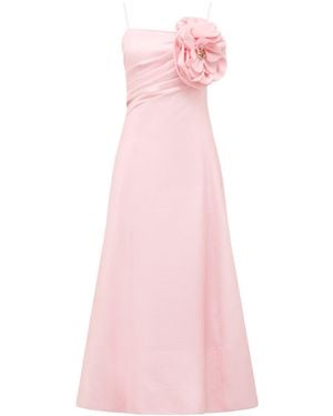 Forever New Felicia Structured Flower Midi Dress - Pink