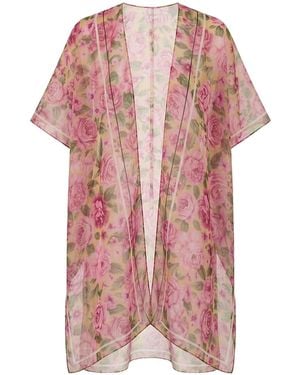 James Lakeland Floral Rose Kaftan - Pink
