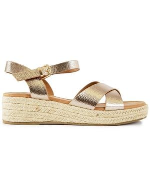 V.Gan Pekoe Espadrille Wedge Sandals - Metallic