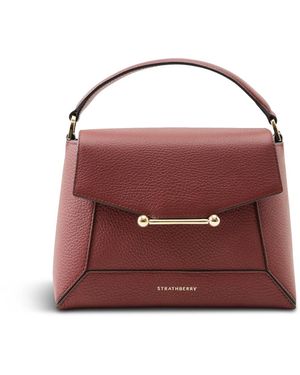 Strathberry Mosaic Grain Top Handle Bag - Purple