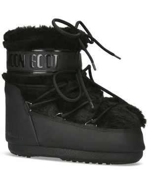 Moon Boot Icon Low Faux Fur Ankle Boots - Black