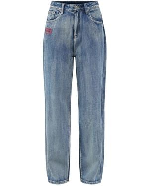 Ed Hardy Crawling Dragon Relaxed Jeans - Blue