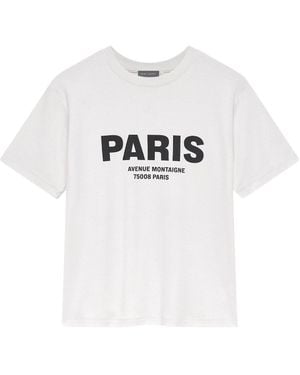 Mint Velvet Women's Paris Slogan T-shirt - White