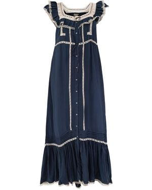 RIXO London Kendara Long Dress - Blue
