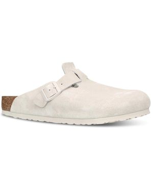 Birkenstock Boston Suede Clogs - White