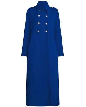 James Lakeland Long Military Coat - Blue