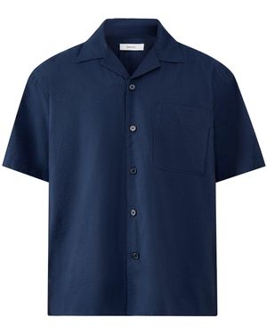 SELECTED Slhrlxotis Light Blend Ss Shirt - Blue